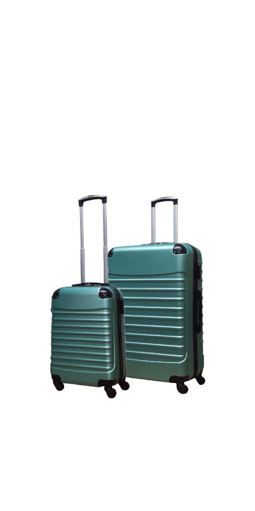 Unisex 2-piece hardshell luggage set with spinner wheels, ideal for durable & secure travel.