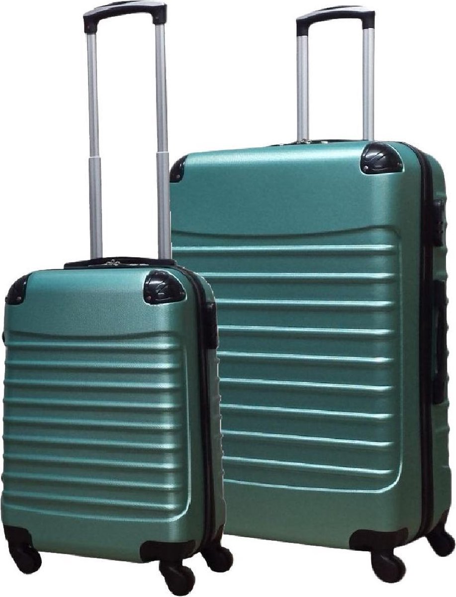 Durable hardshell carry-on & checked baggage set with smooth spinner wheels for easy, stress-free travel.