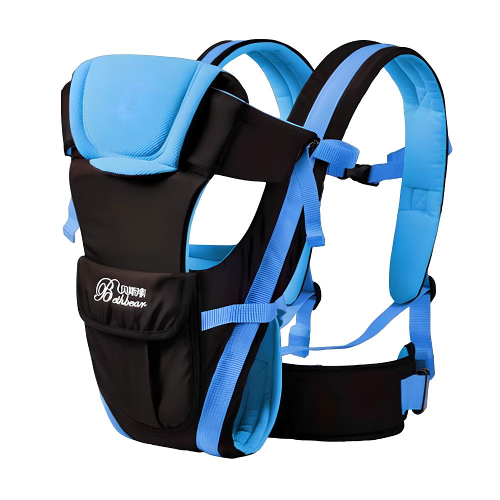 Unisex 4-in-1 breathable baby carrier wrap, ergonomic design for infant comfort & hands-free parenting. Adjustable & travel-friendly.