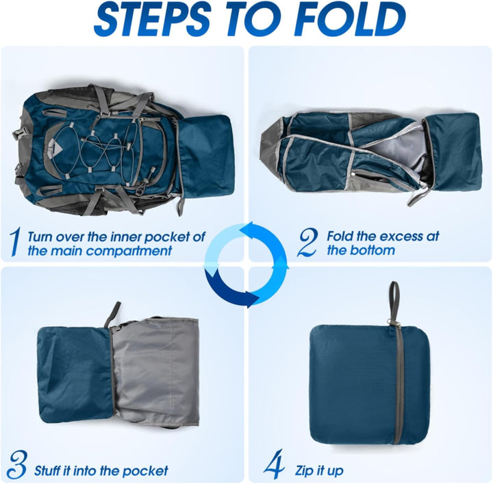 Essential 40L waterproof trekking pack, lightweight & unisex, ready for any trail.
