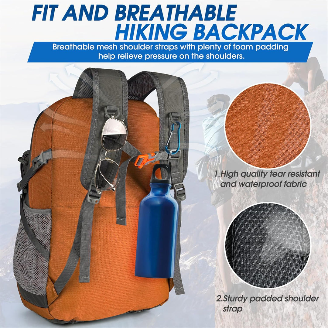 Spacious 40L camping bag, waterproof and durable, perfect for hiking essentials.