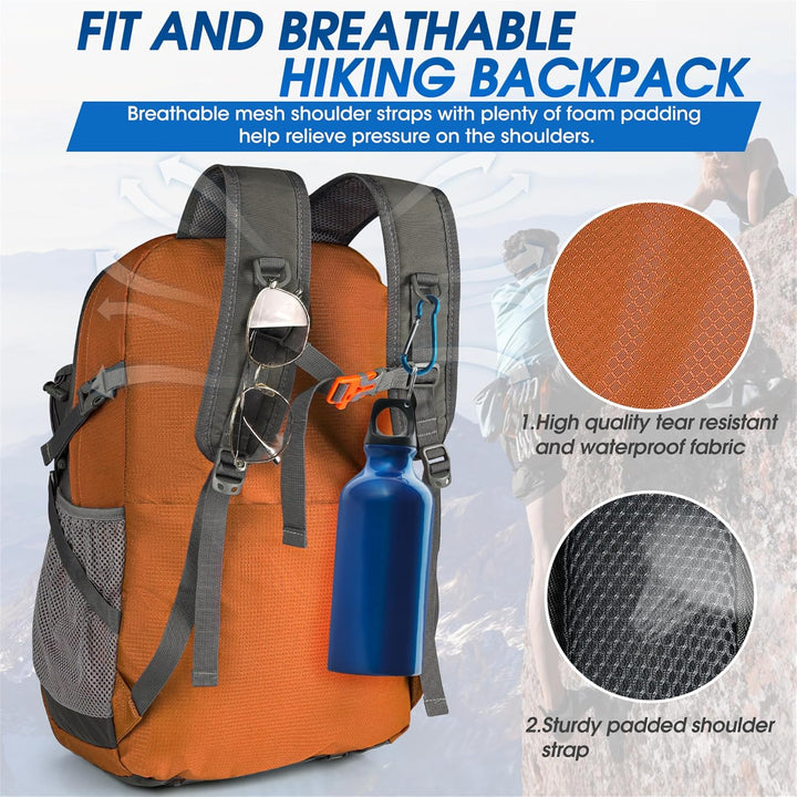 Spacious 40L camping bag, waterproof and durable, perfect for hiking essentials.