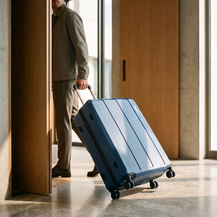 Unisex 5-piece hardshell luggage set with spinner wheels for easy travel & vacation.