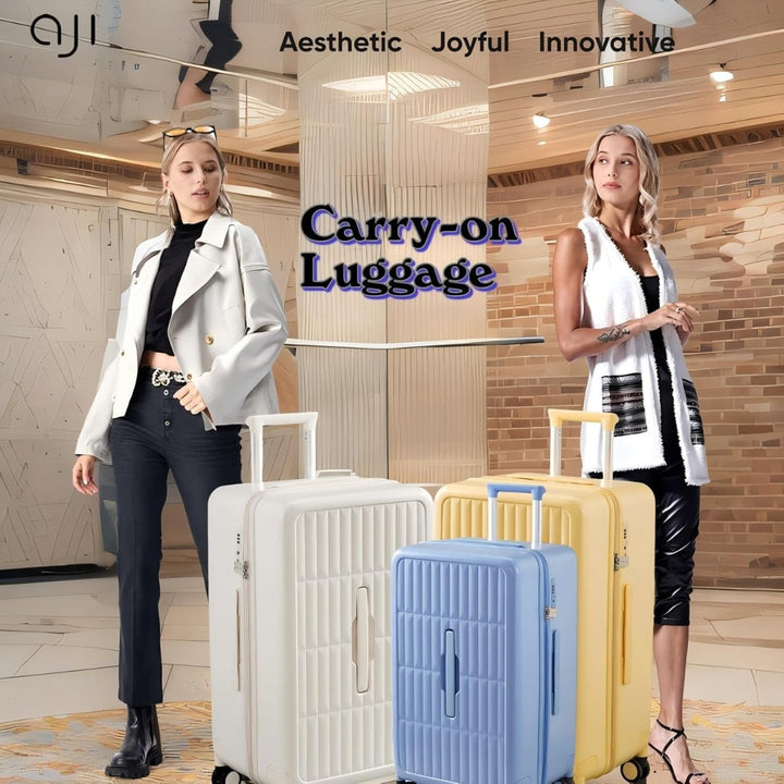 Sleek unisex 20" hardcase carry-on luggage, airline-approved, built for modern and efficient travelers.