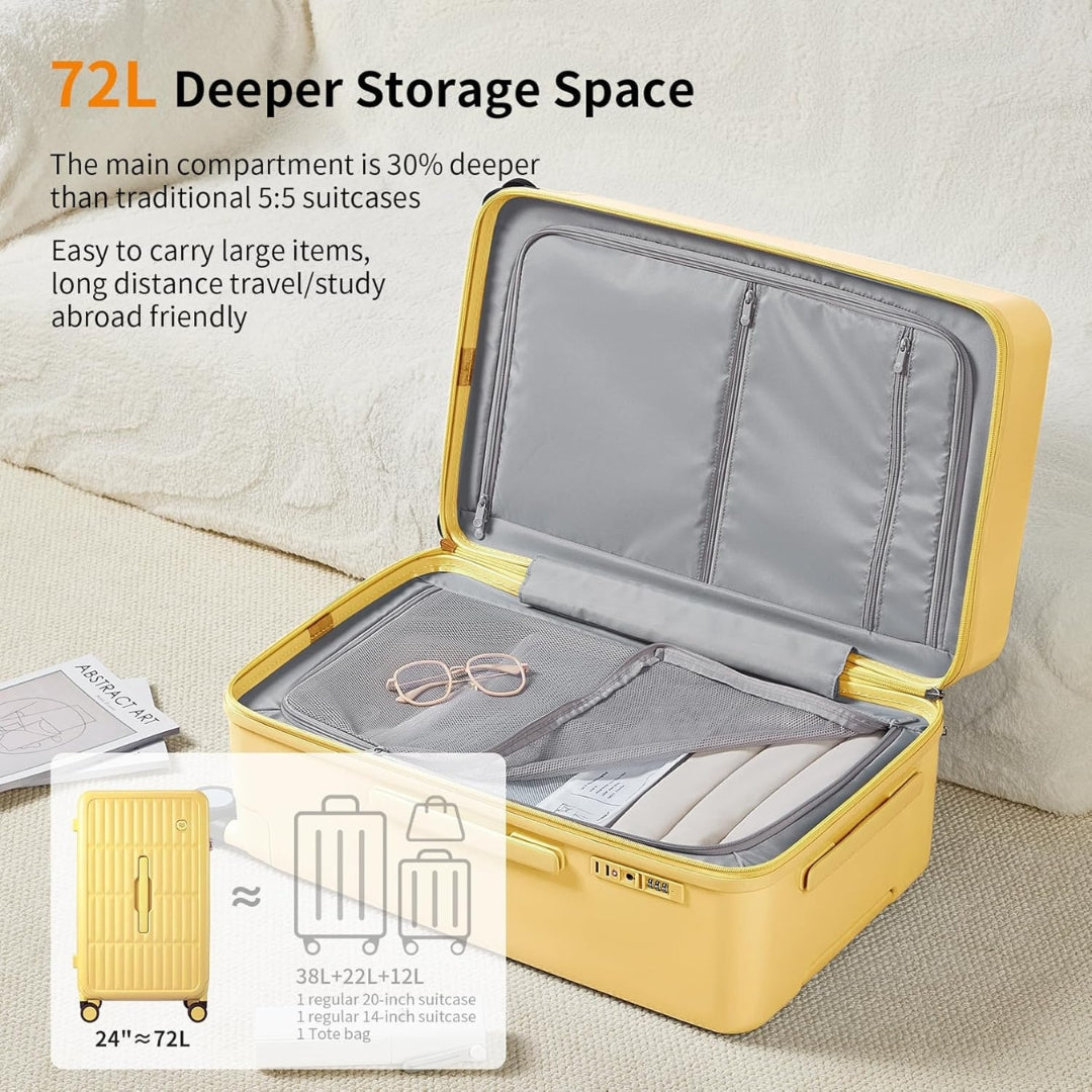 TSA approved 20-inch carry-on luggage, hardshell, airline-ready with easy-glide spinner wheels.