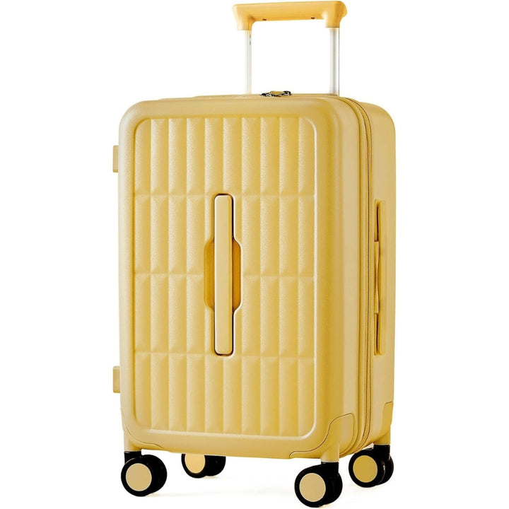 20-inch airline-approved carry-on suitcase, perfect for travel, featuring a tough hardshell design.