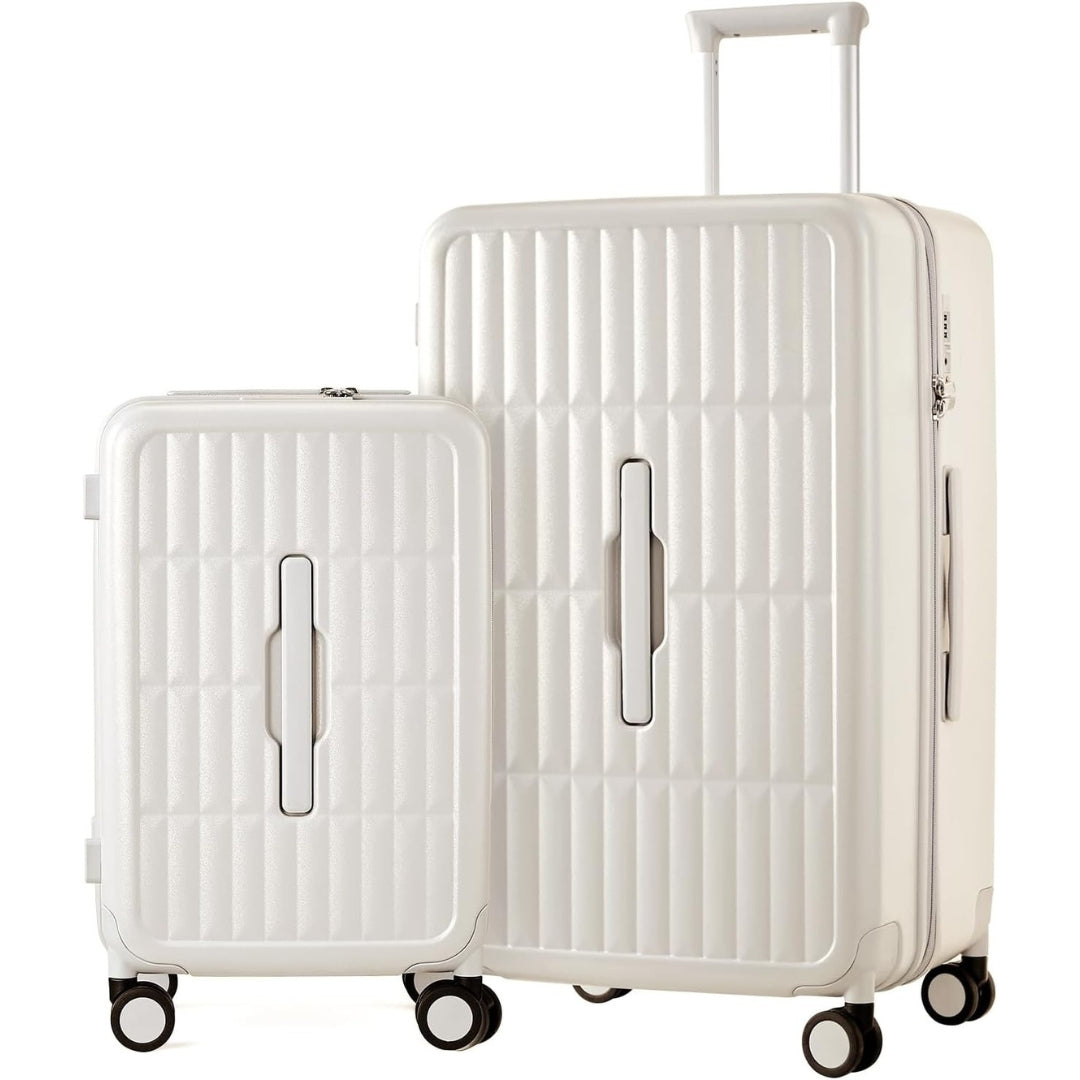 Durable hardshell 20" carry-on luggage with unique 3:7 split design and triple-layer PC protection.