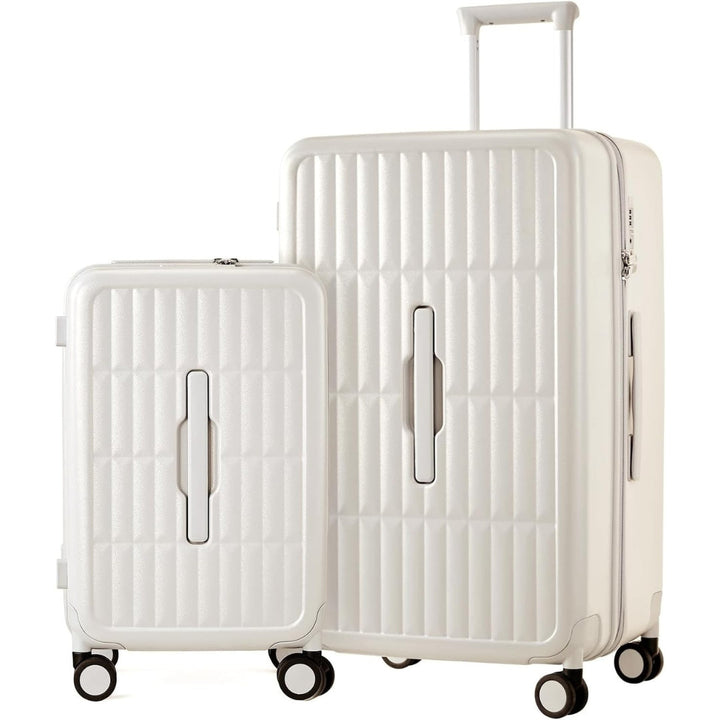 Durable hardshell 20" carry-on luggage with unique 3:7 split design and triple-layer PC protection.