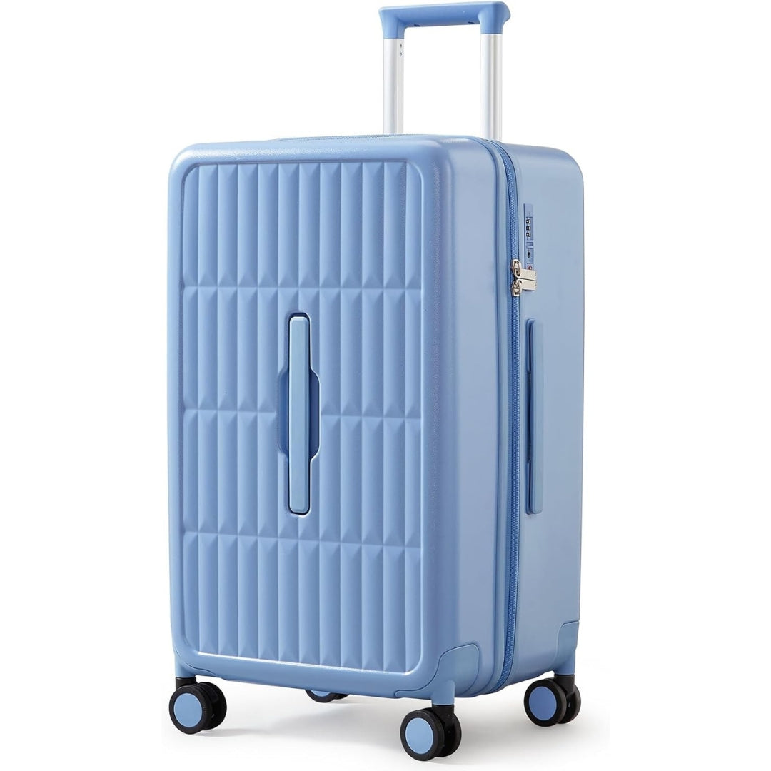Spinner carry-on suitcase, 20-inch, TSA approved, offering smooth travel and ample packing space.