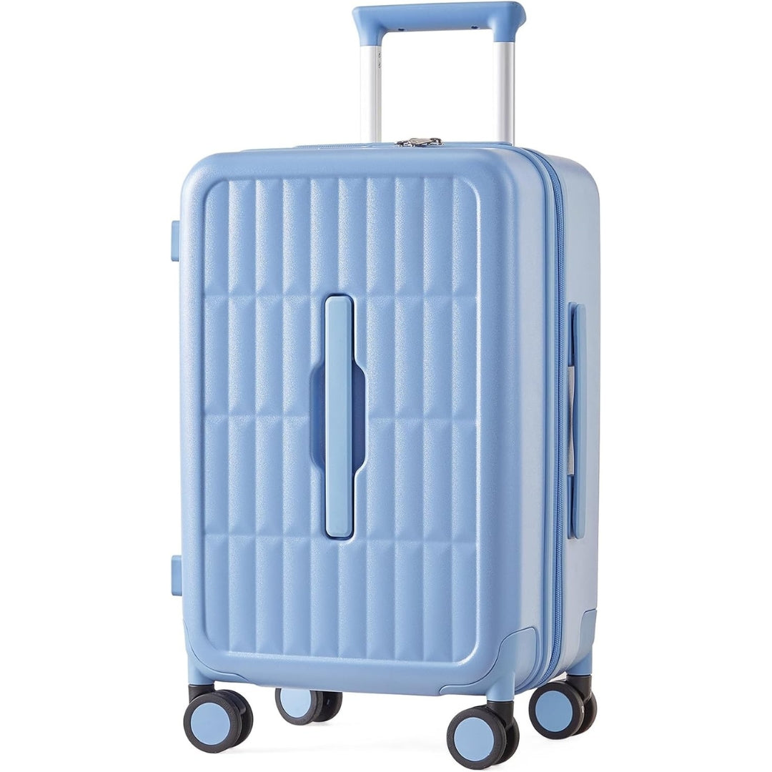 Triple-layer PC shell 20" carry-on, airline-approved hardshell, designed for maximum durability.