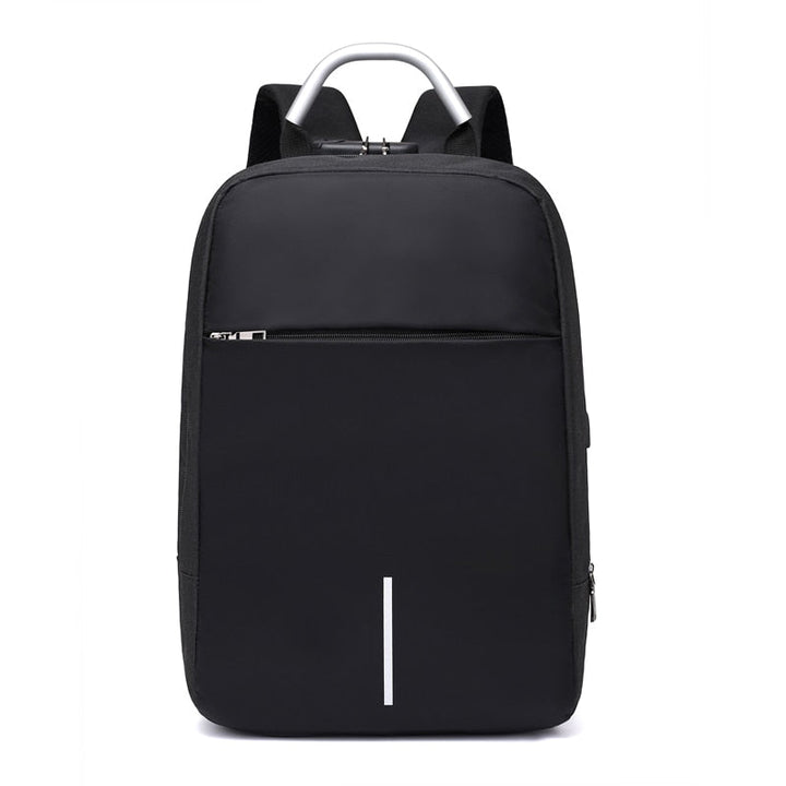 Anti-theft backpack showcasing hidden zippers and a secure design for safe laptop and valuable storage.