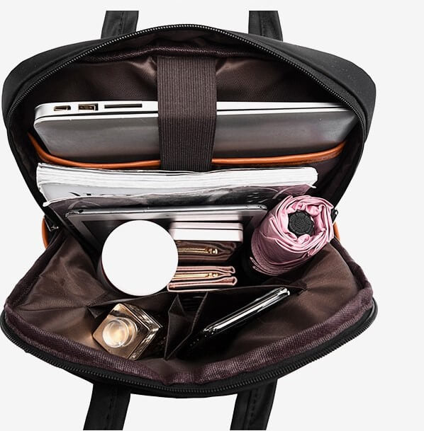 Unisex travel security bag; water-resistant anti-theft daypack with dedicated laptop compartment.
