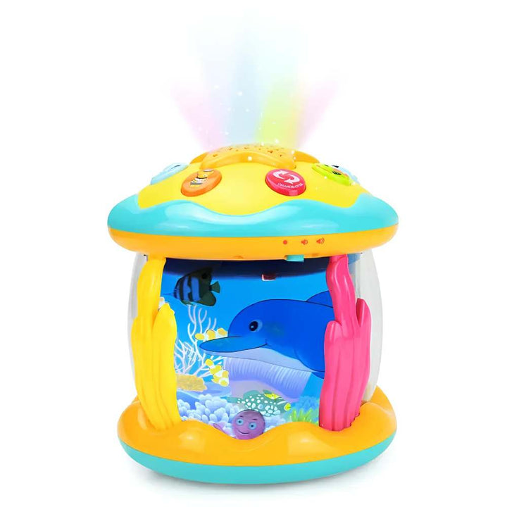 Unisex baby musical projector night light for infants & toddlers. Soothing sensory light up nursery toy gift.