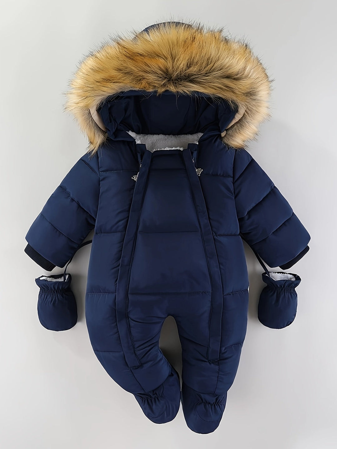 Warm unisex baby romper and jumpsuit, stylish hooded outfit for cozy comfort during chilly winter months.