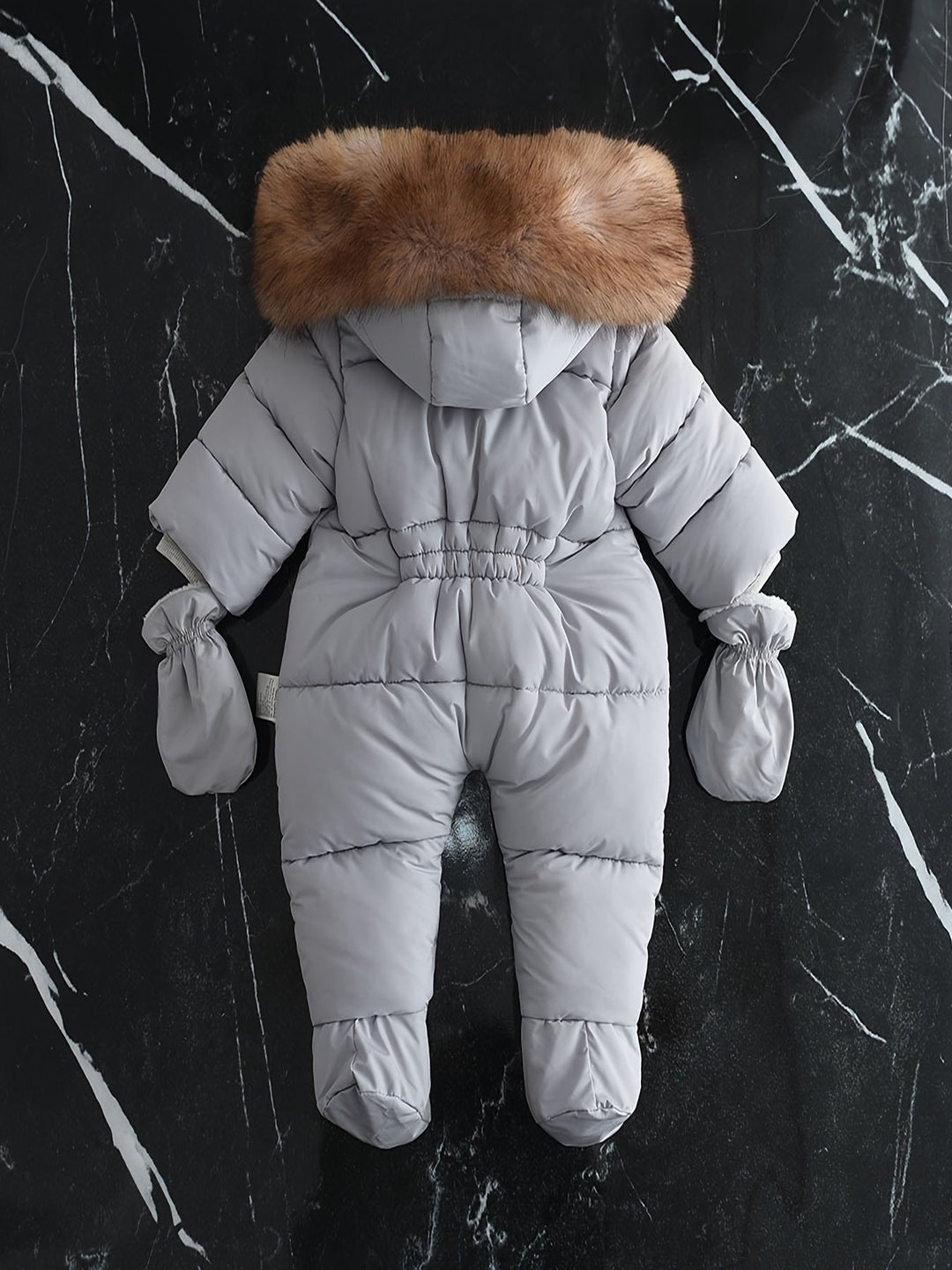Unisex baby cold weather romper & jumpsuit, hooded design offers cozy protection for outdoor infants.