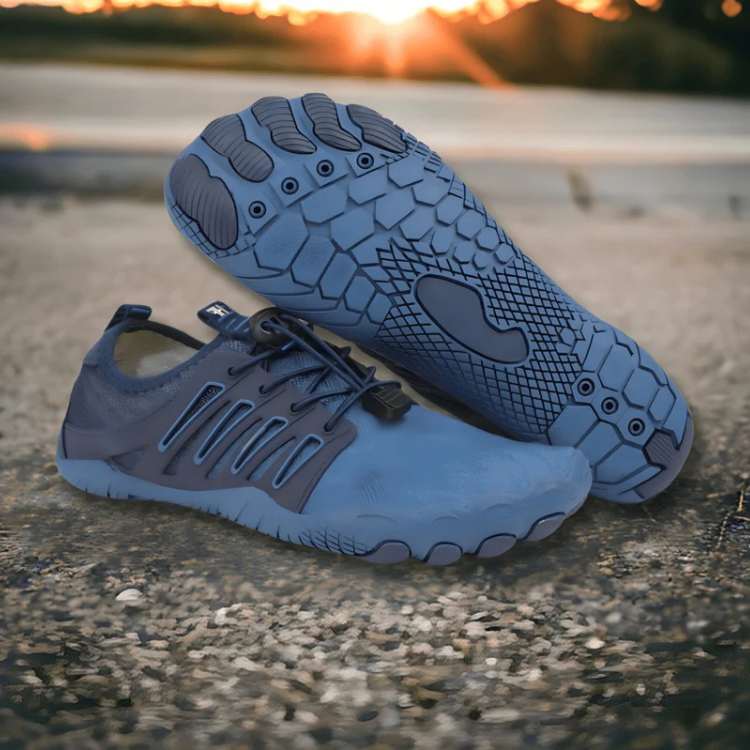 Athletic unisex barefoot shoes with a flexible, breathable design. Ideal for natural walking, outdoor activities & comfort.