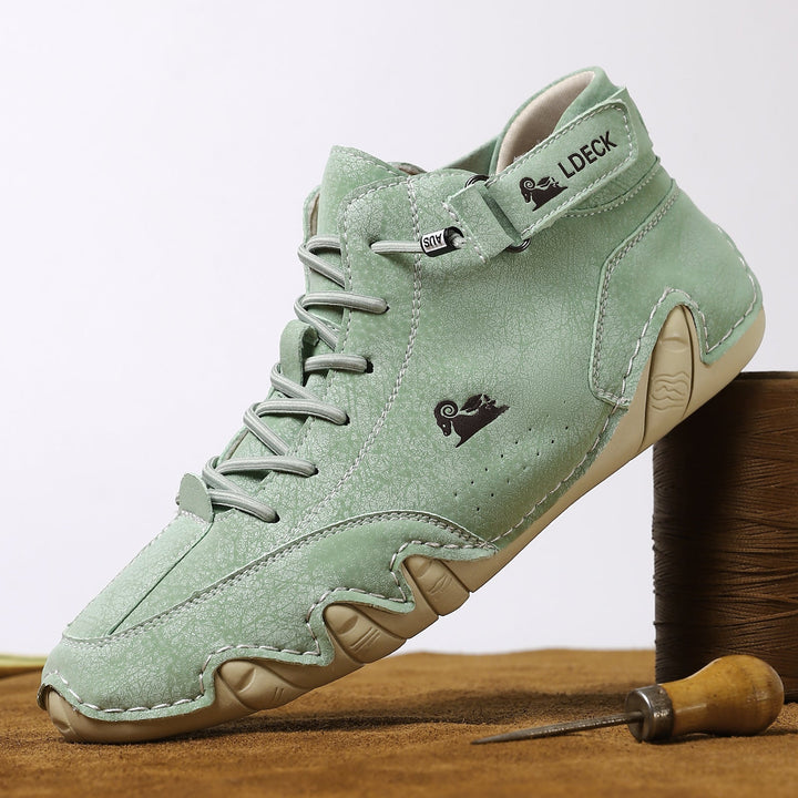 Unisex barefoot comfort walking shoes worn outdoors, enabling natural movement for adventure & everyday comfort.