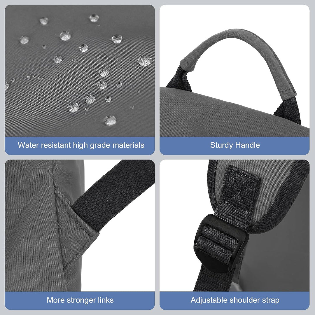 Blue commute backpack. Lightweight, water-resistant, organized with laptop compartment for daily essentials.