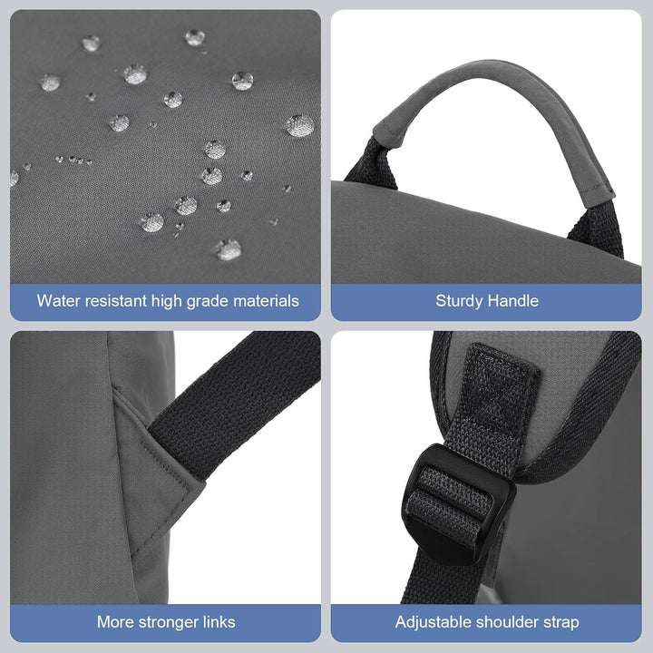 Blue commute backpack. Lightweight, water-resistant, organized with laptop compartment for daily essentials.