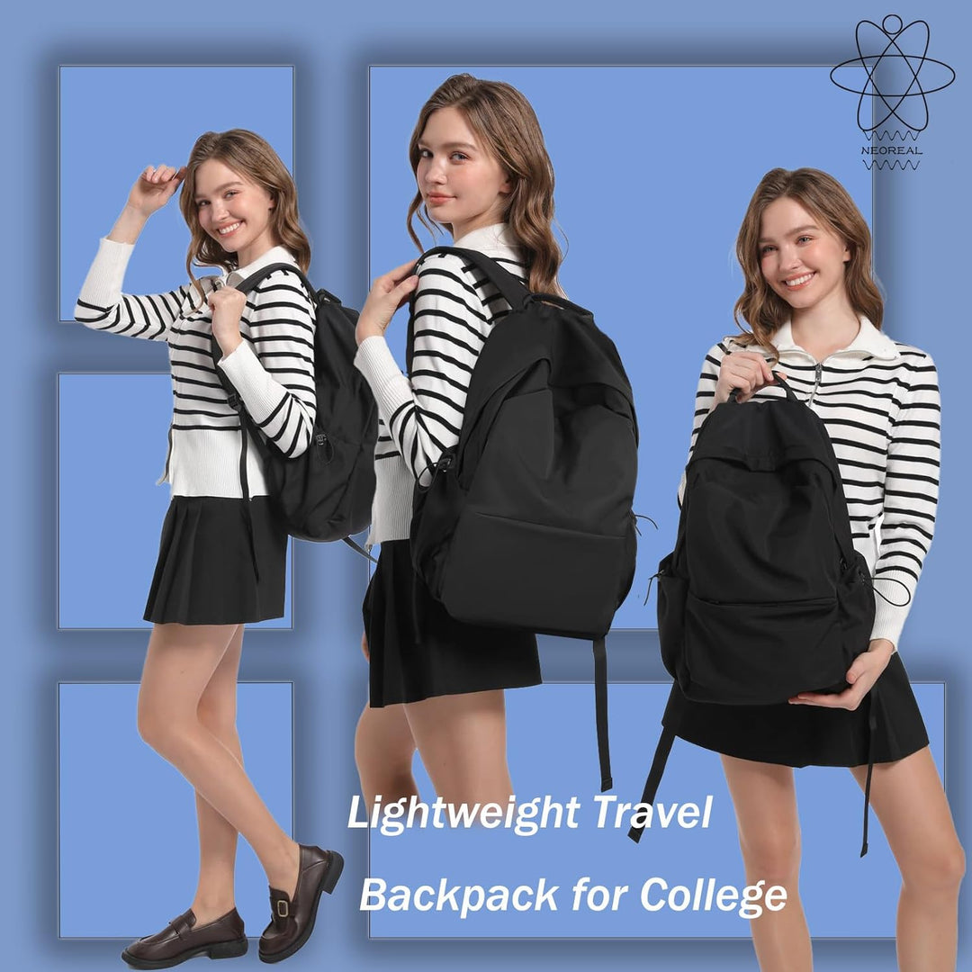 Beige lightweight laptop travel bag. Organized, water-resistant, comfortable for unisex daily carry.