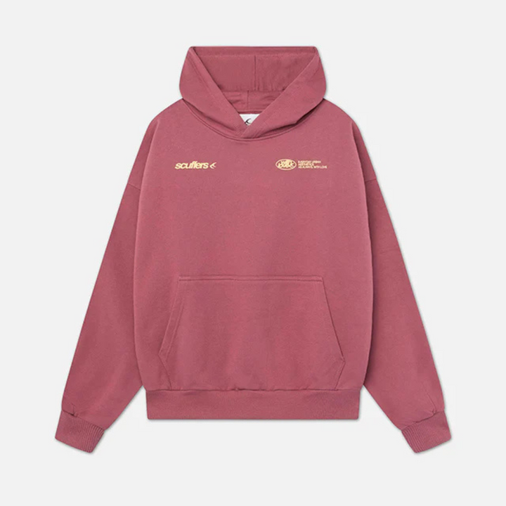 Group of friends wearing various colored unisex classic pullover hoodies, showcasing versatility.