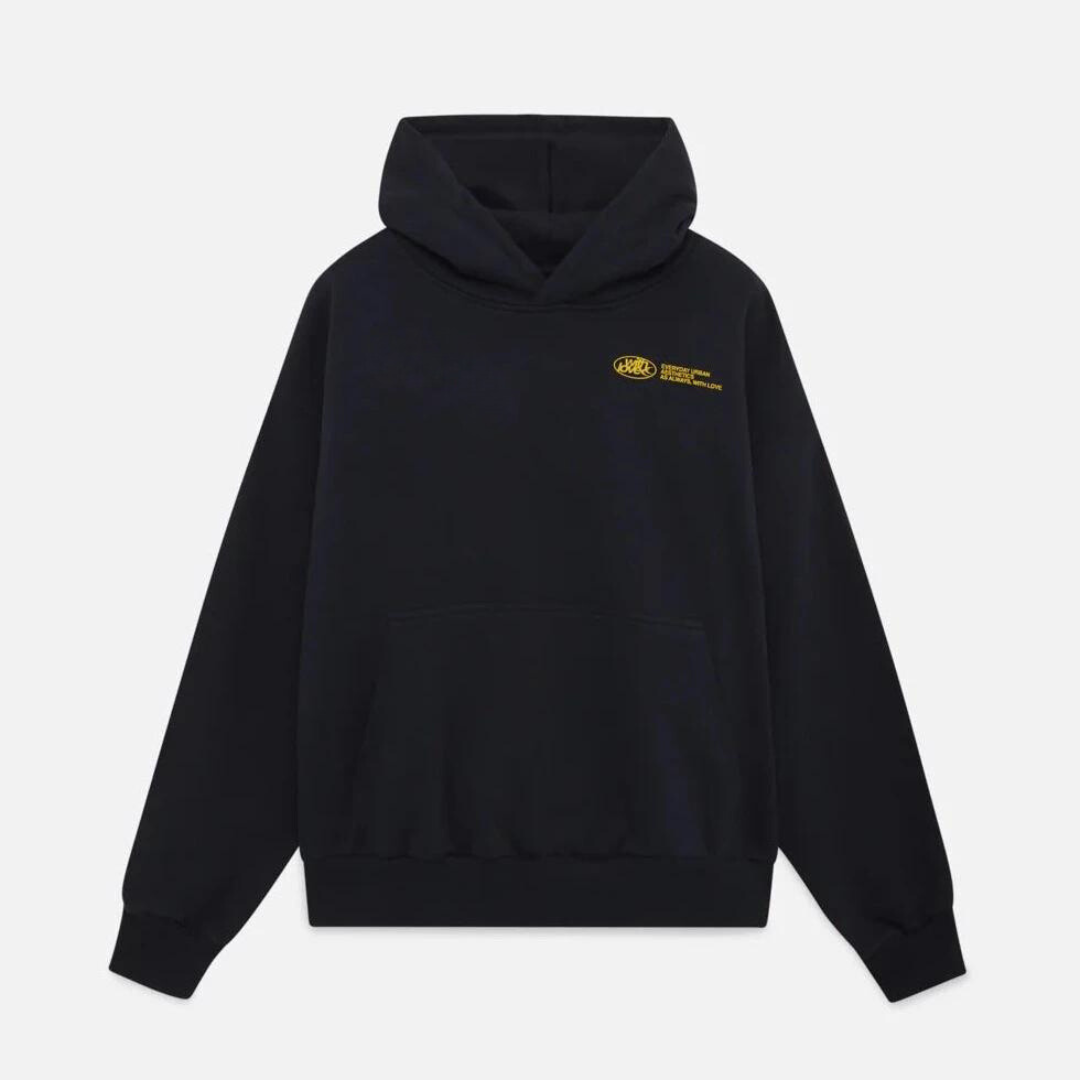 Back of a classic hooded sweatshirt, ideal for comfort & effortless style. Relaxed fit design.