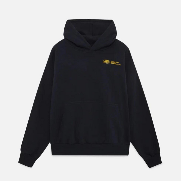 Back of a classic hooded sweatshirt, ideal for comfort & effortless style. Relaxed fit design.