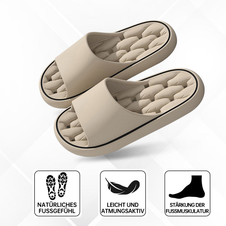 Ultimate comfort cloud-soft slippers, ergonomic design for relaxed unisex footwear.