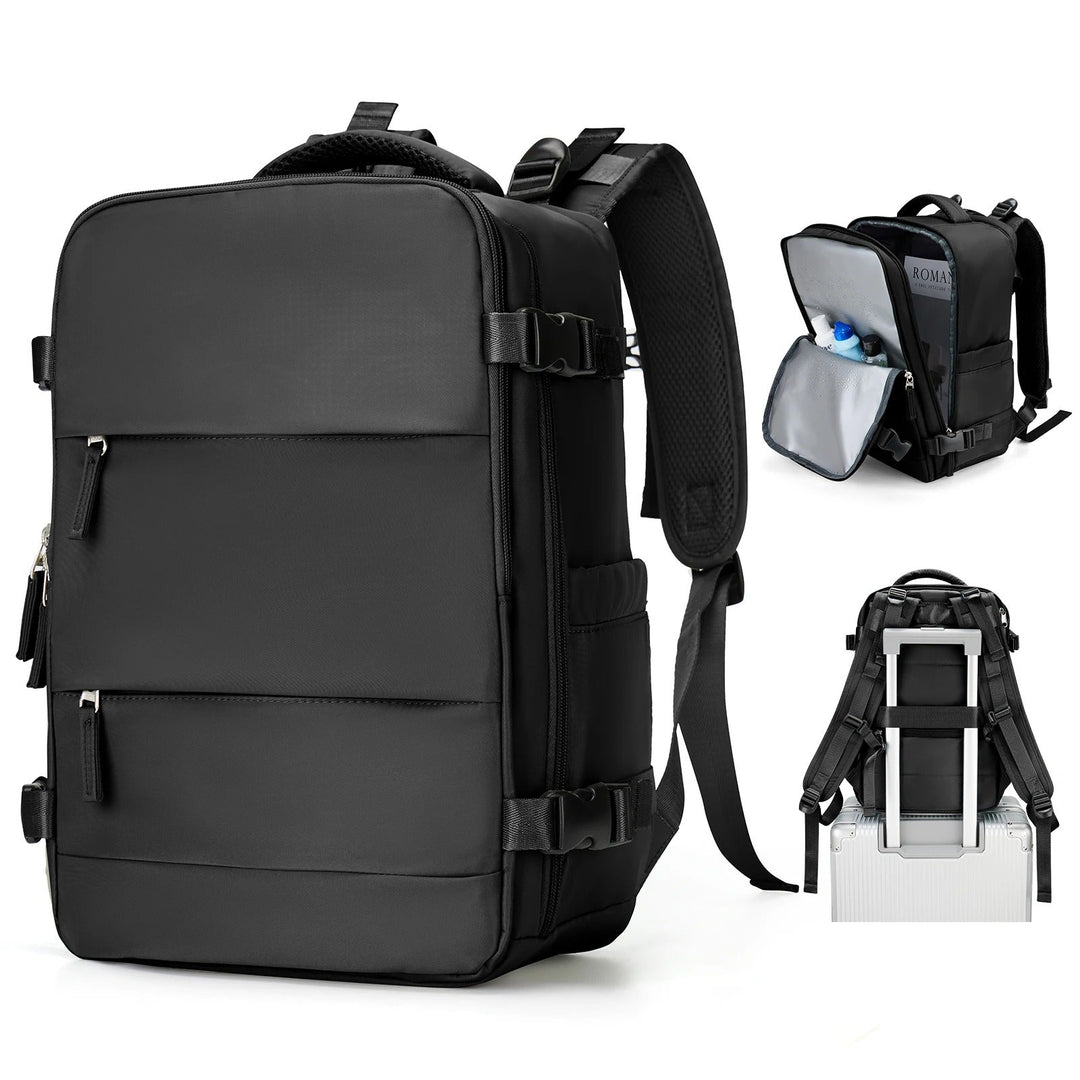 Unisex compact travel backpack for effortless journeys & daily commutes. Airline friendly, durable polyester bag.