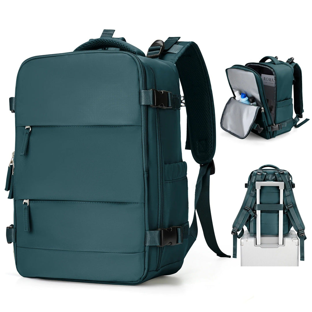 Unisex travel backpack with laptop sleeve & organizers. Ideal for commute, work, and adventures.