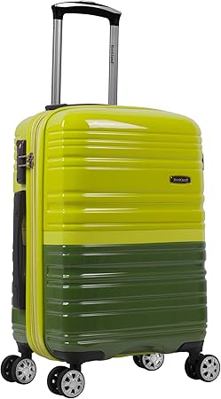 Modern Cotton Candy hardside carry-on luggage. Expandable, lightweight with spinner wheels.