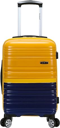 Travel-ready Cotton Candy hardside carry-on spinner. Unisex, expandable, and durable.