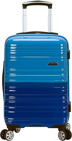 Featherlight Cotton Candy hardside carry-on. Expandable spinner suitcase for seamless travel.