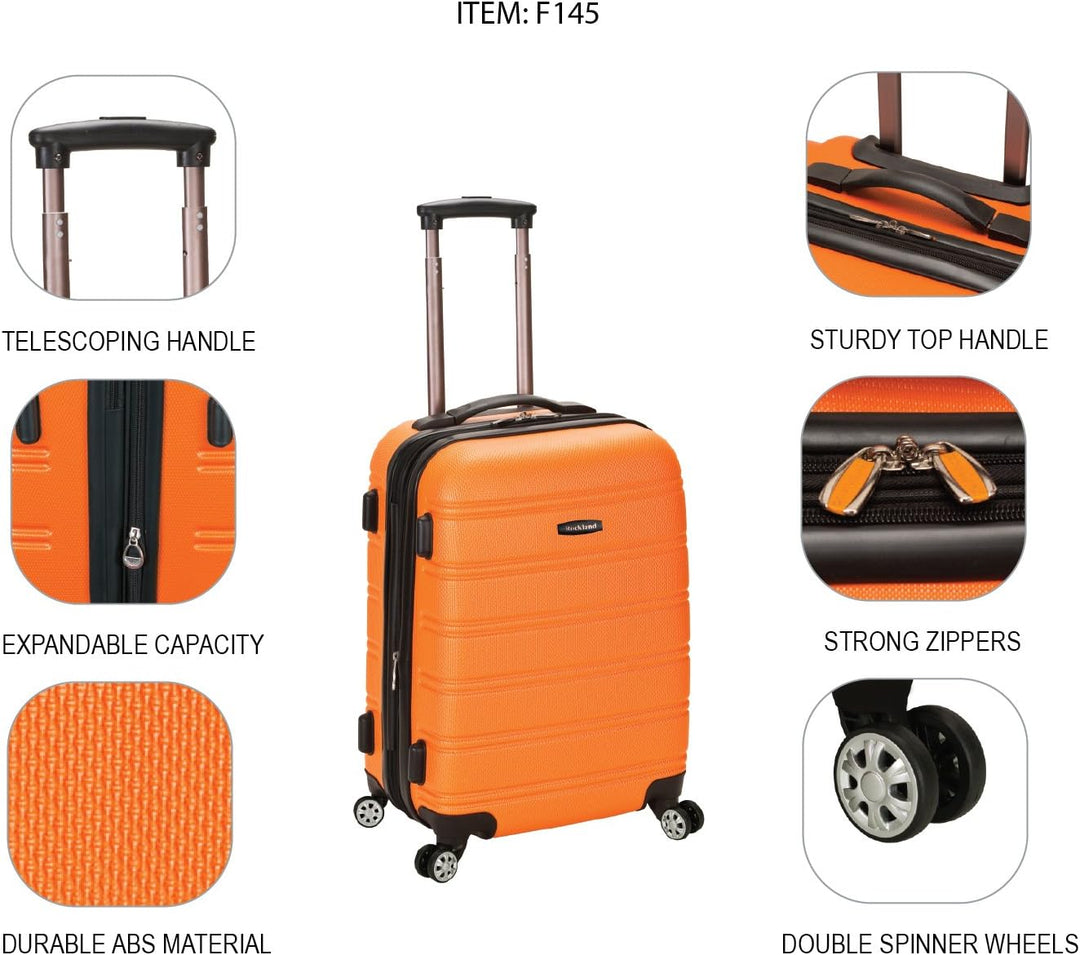 Unisex lightweight Cotton Candy hardside carry-on with 360° spinner wheels. Expandable.