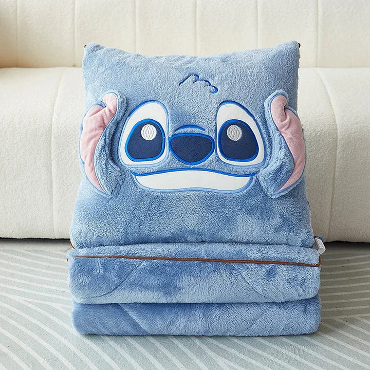 Unisex cuddly soft plush blanket & cushion set, perfect for cozy home relaxation & warmth.
