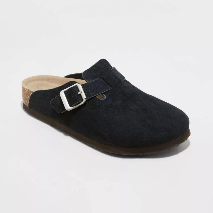 Lightweight slip-on unisex comfort slides featuring a deeply cushioned, soft footbed.