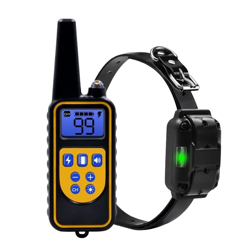 Waterproof dog training collar for outdoor obedience & anti-bark control. Gentle remote e-collar improves canine behavior.
