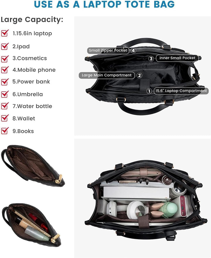 Daily organizer: Insulated lunch bag and laptop tote. Functional unisex commuter bag for busy professionals.