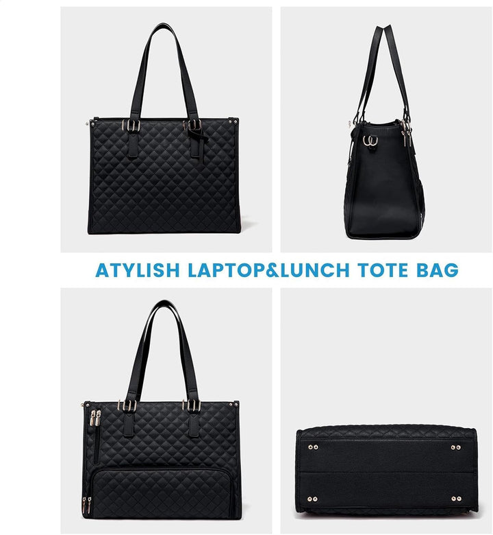 Spacious unisex insulated tote for lunch & laptop. Practical work bag, travel tote, or daily organizer.