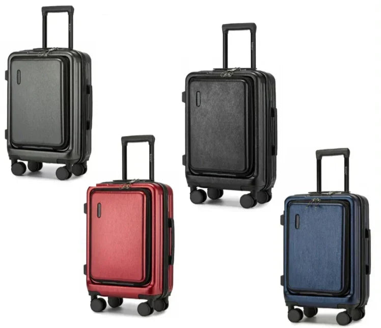 Unisex durable hardshell spinner suitcase for secure travel. Ideal carry-on luggage for vacation.