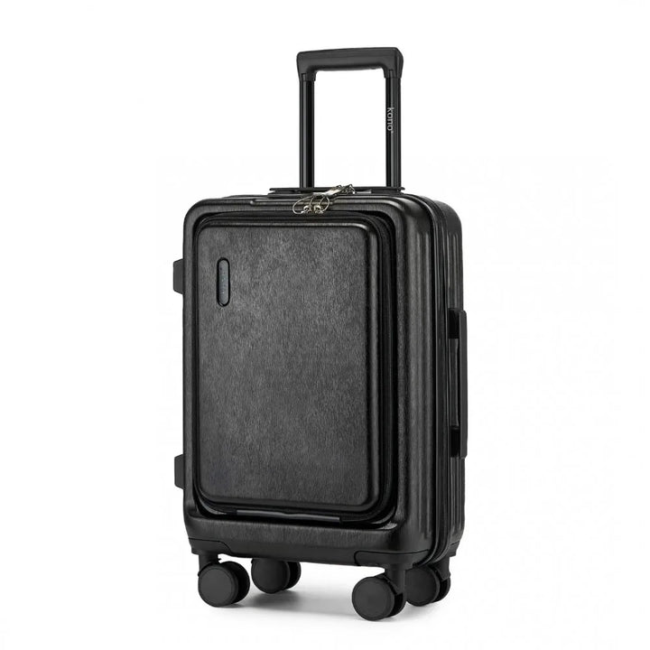 Durable hardshell spinner suitcase, secure luggage for travel. Unisex design for carry-on or checked baggage.