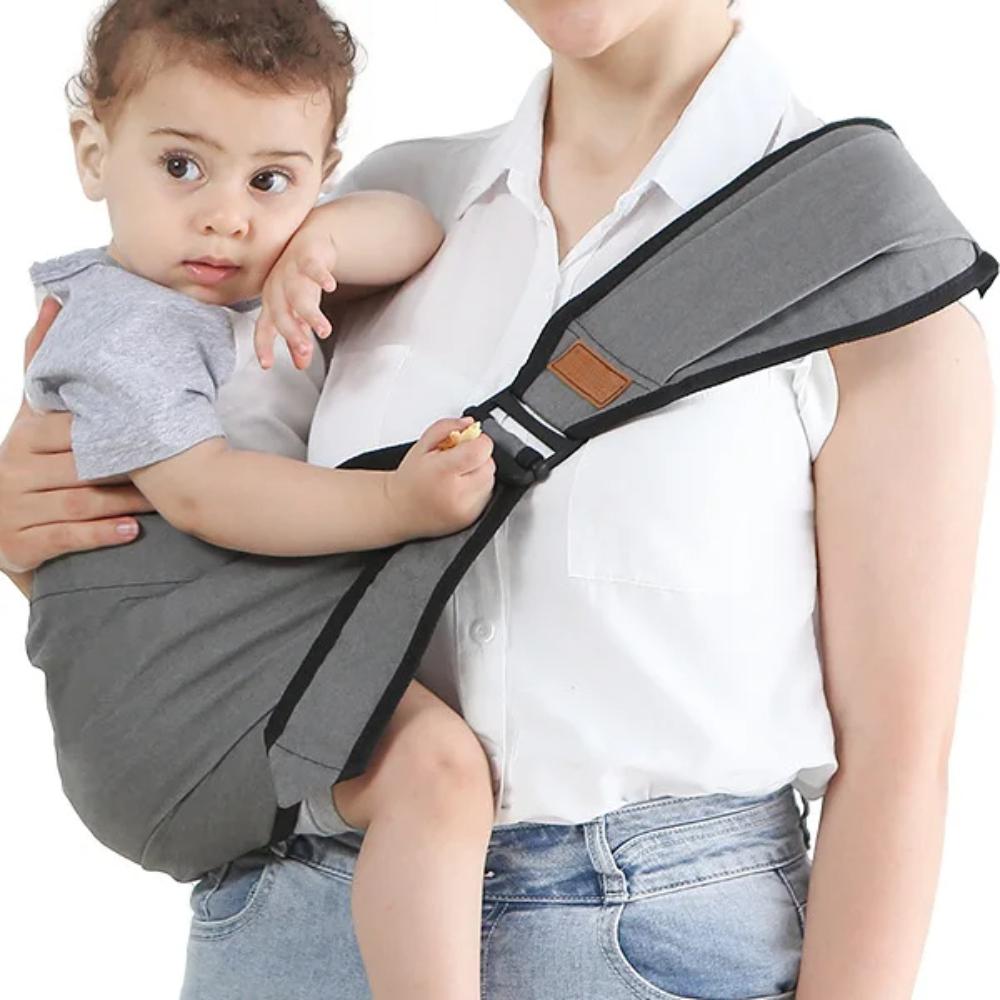 Newborn to toddler ergonomic baby carrier with hip seat & stool strap. Unisex design, essential baby gear for hands-free parenting.