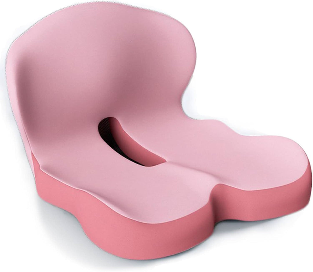 Ergonomic memory foam cushion for lower back pain relief. Improves sitting posture & reduces pressure.