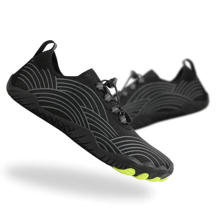 Promote foot health with these lace-up barefoot shoes, unisex, ideal for natural movement.