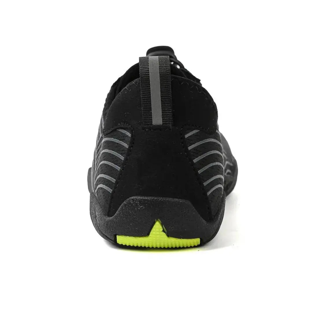 Flexible sole lace-up barefoot shoes, unisex, supporting natural movement and foot health.