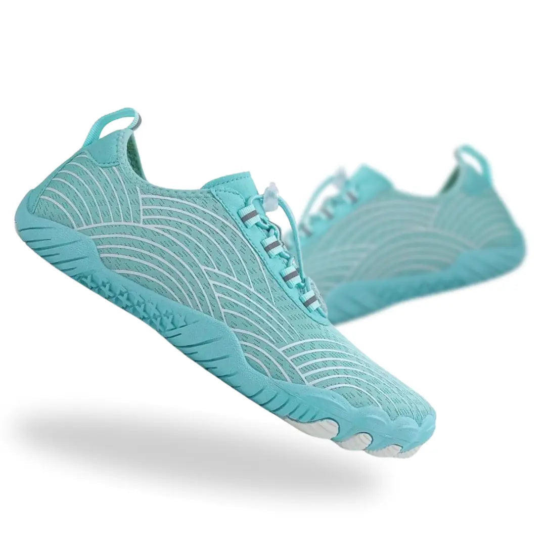 Lace-up barefoot shoes, minimalist design, unisex, for daily comfort and foot health.