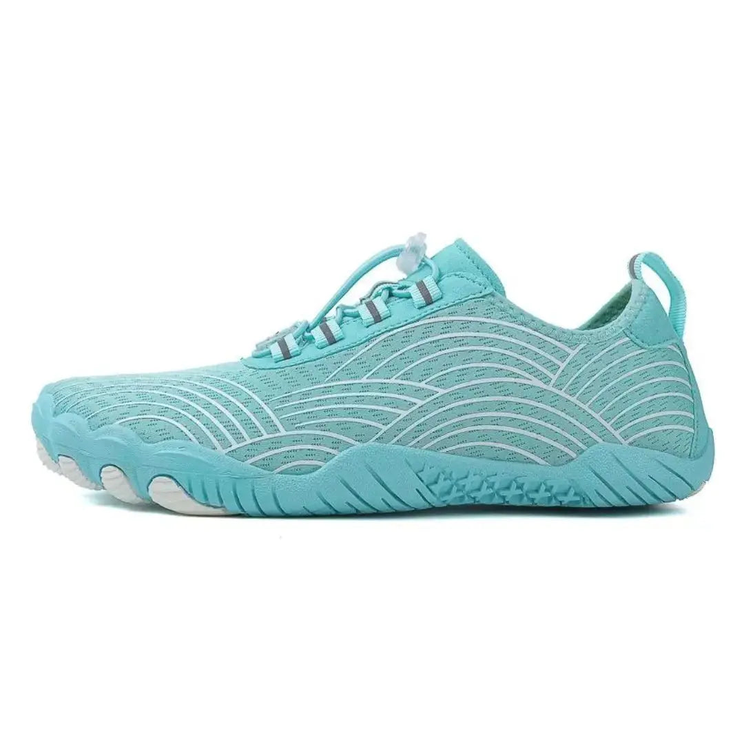 Wide toe box, flexible sole: Unisex lace-up barefoot shoes for natural movement.
