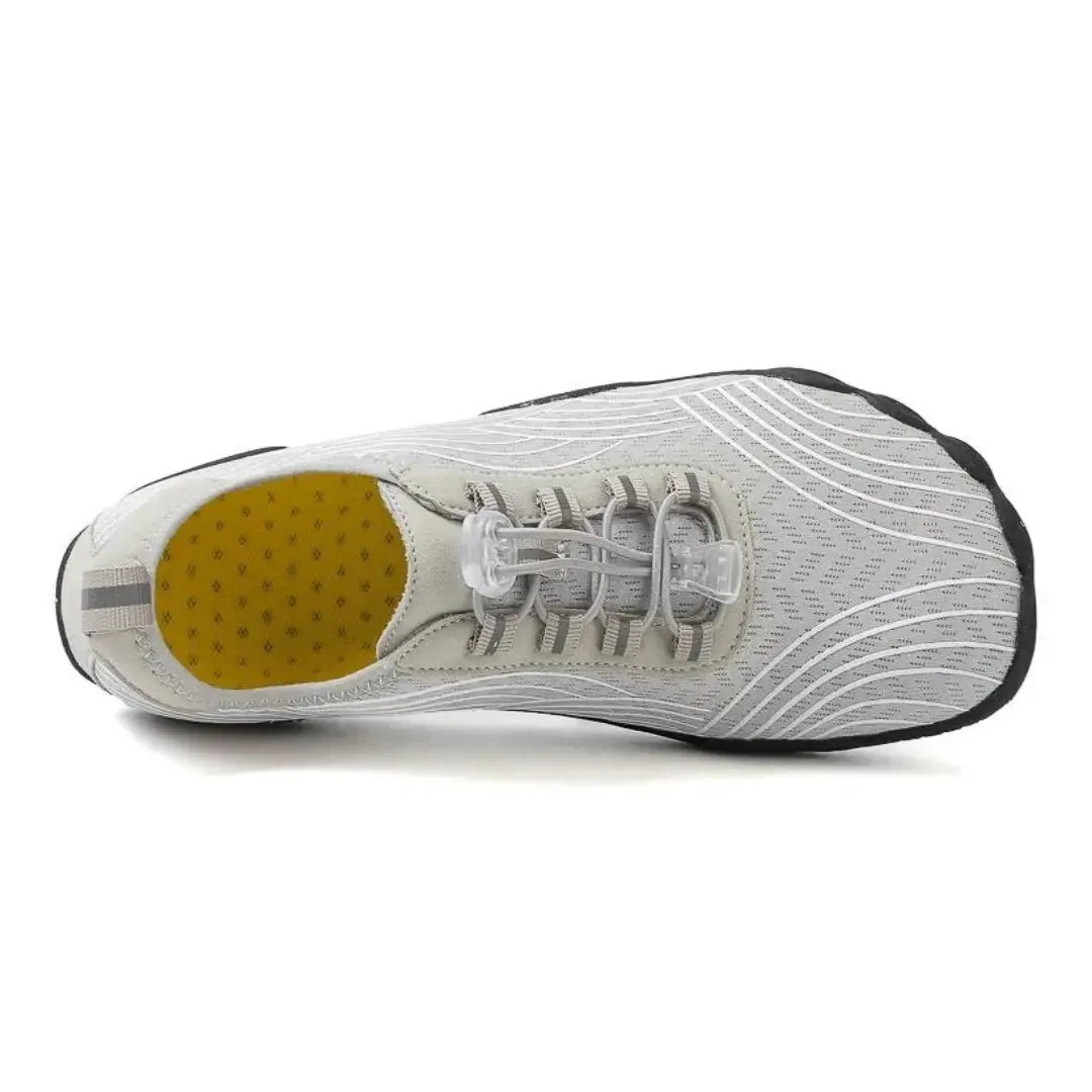 Stylish unisex lace-up barefoot shoes, minimalist design for natural daily wear.