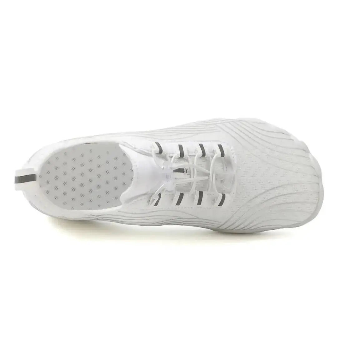 Barefoot shoes with lace-up design, offering a wide toe box for optimal foot health.
