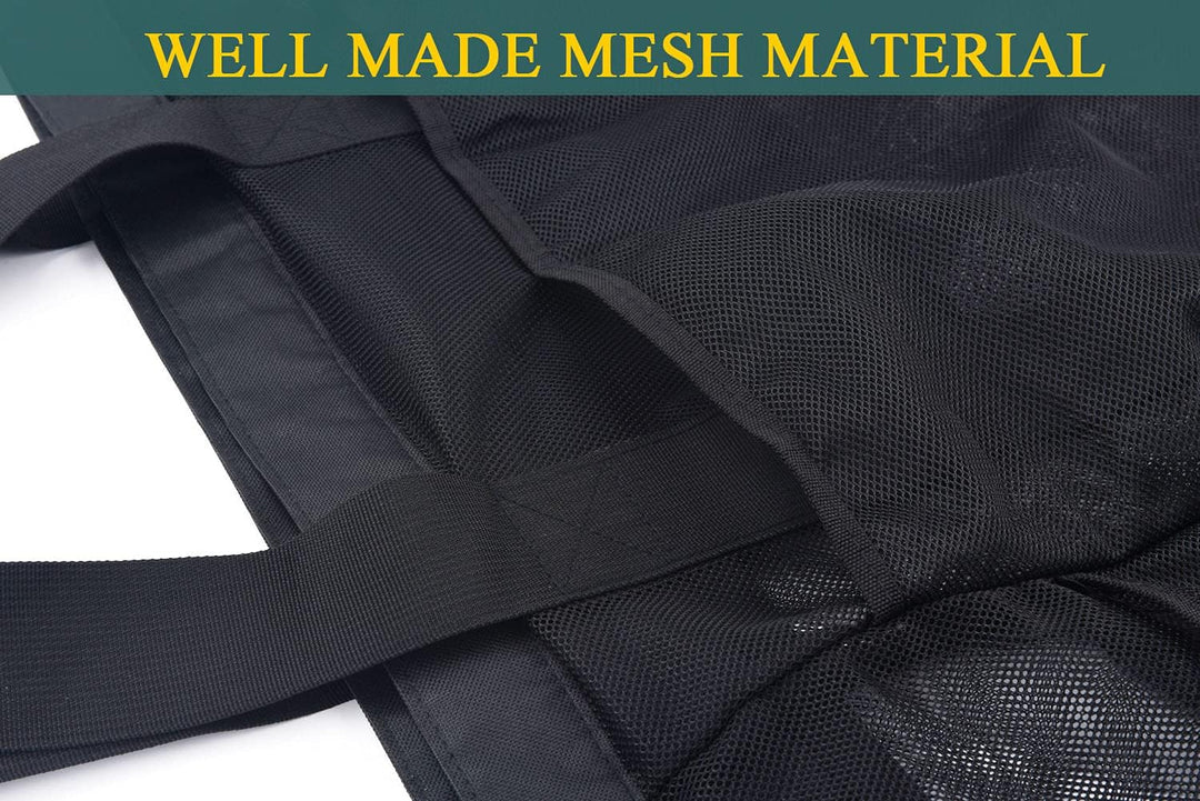 Durable mesh beach tote, extra-large with zipper. Sandproof design keeps your items clean and secure for travel.